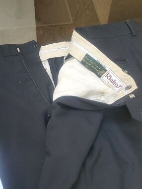 Rialto Men's Black Dress Pants with Ivory Lining 40" Waist